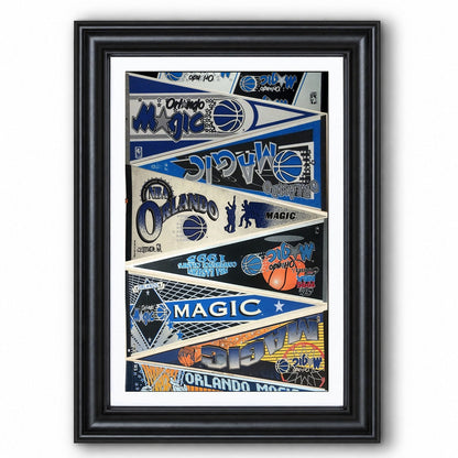 All Basketball Teams Vintage Pennant Anniversary For Fans No Frame Vertical Poster - 5to9vibe