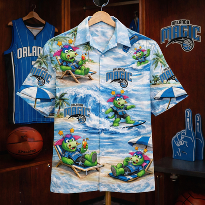 Camisa Hawaiana Unisex OM Basketball Mascot Beach Viber para Hombre y Mujer