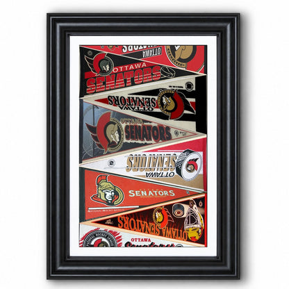 All Hockey Teams Vintage Pennant Anniversary For Fans No Frame Vertical Poster - 5to9vibe