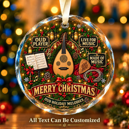 Oud Player Personalized Glass Ornament | 5To9Vibe