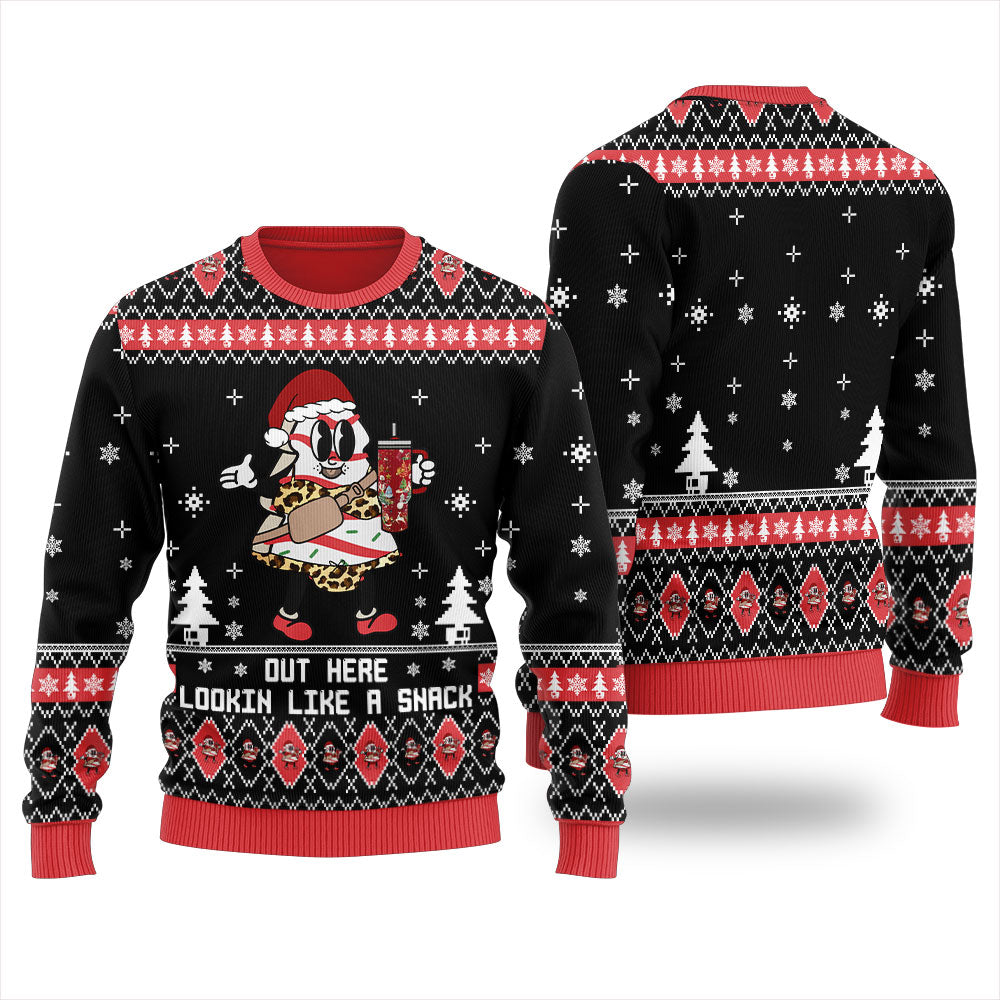 Out Here Lookin Like A Snack Women's Ugly Christmas Sweater