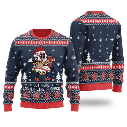 Out Here Lookin Like A Snack Christmas Tree Cake Ugly Sweater