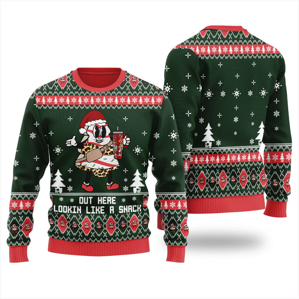 Out Here Lookin Like A Snack Women's Ugly Christmas Sweater