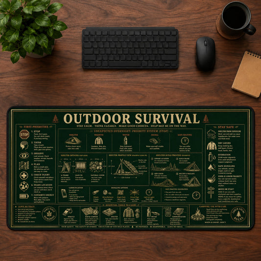 Outdoor Survival Desk Mat Mouse Pad | 5To9Vibe