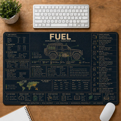 Overlanding Fuel Mobile Adventure Systems Guide Desk Mat | 5To9Vibe