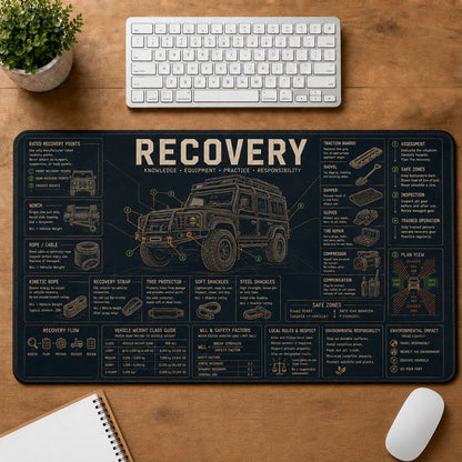 Overlanding Recovery Mobile Adventure Systems Guide Desk Mat | 5To9Vibe