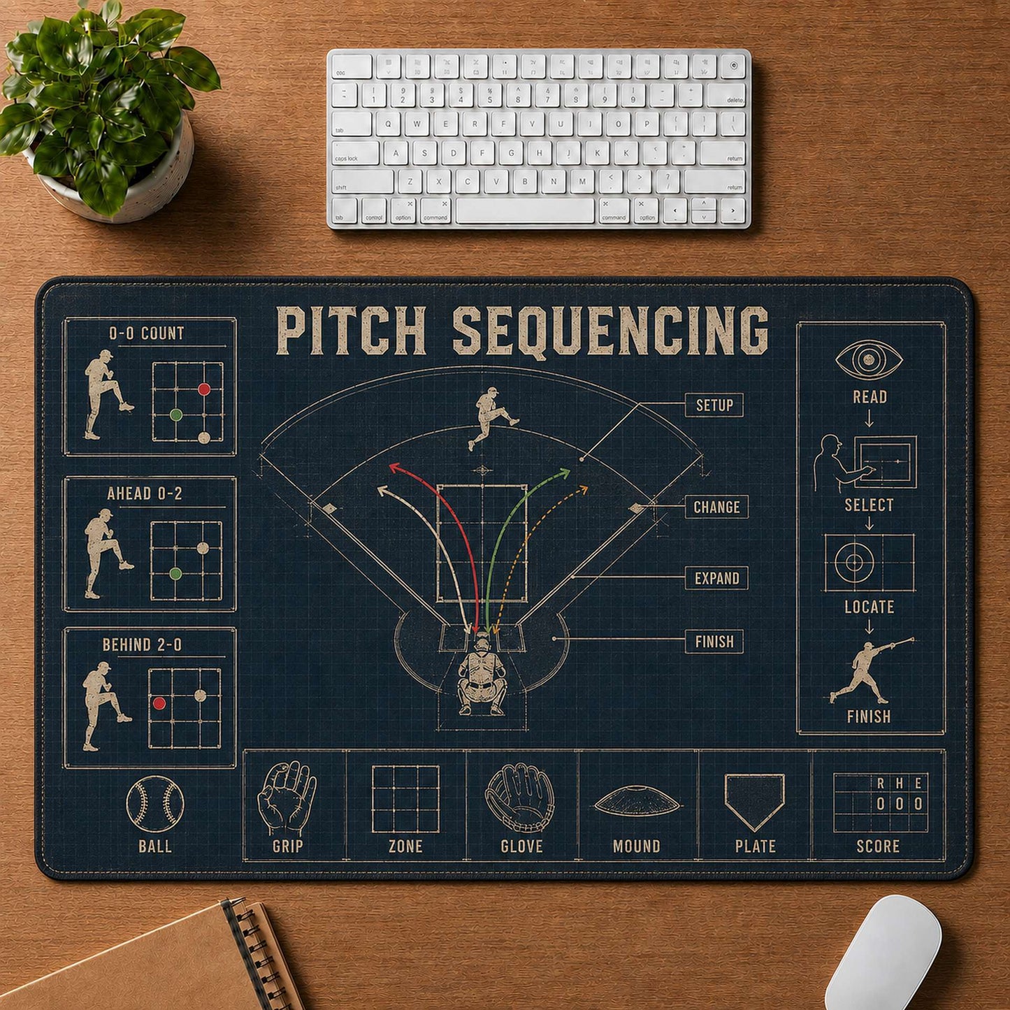Pitch Sequencing Blueprint Desk Mat | 5To9Vibe