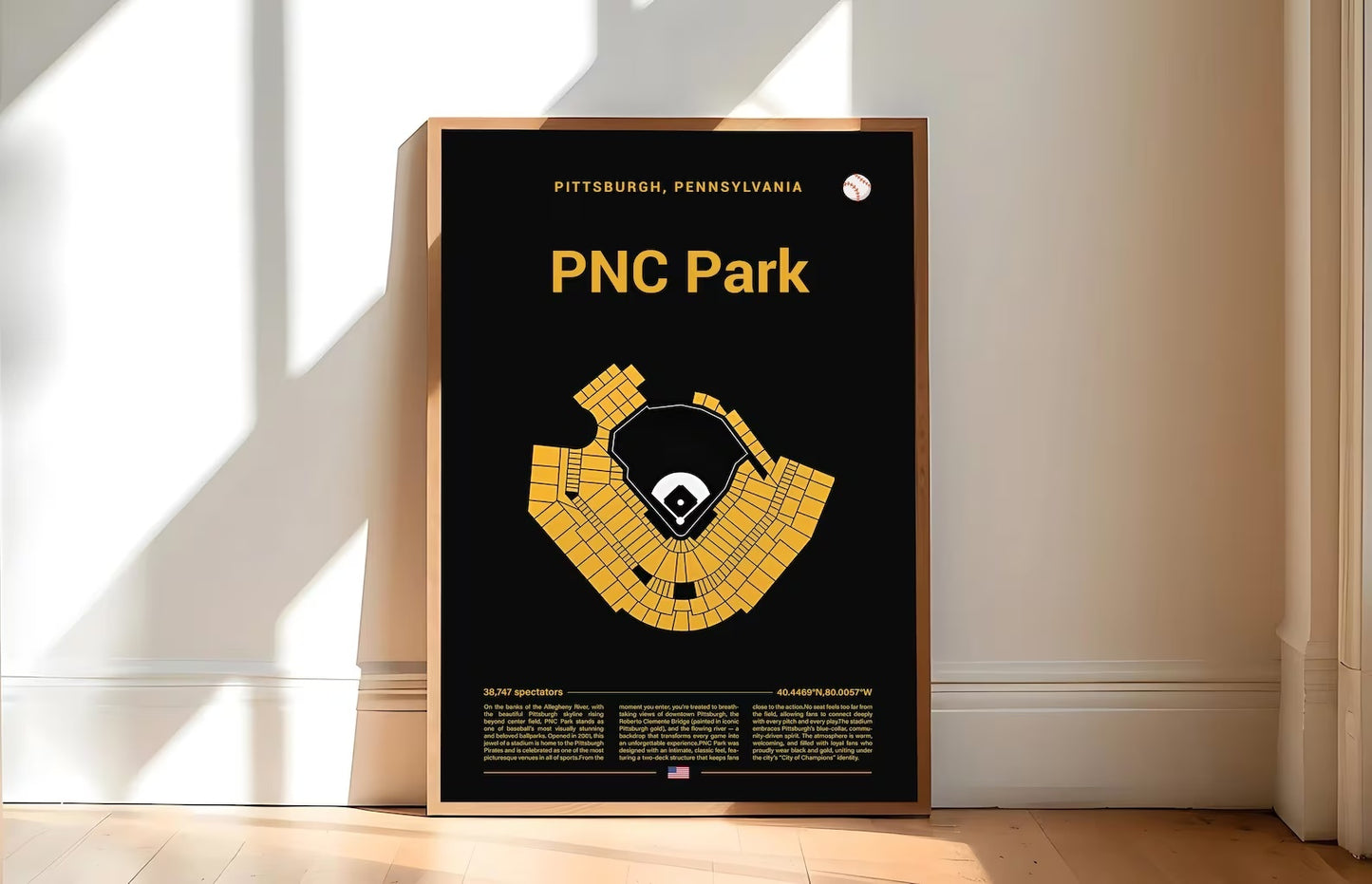 Baseball Stadium Seating Chart - Vertical Poster - 5to9vibe