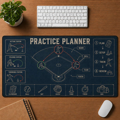 Practice Planner Blueprint Desk Mat | 5To9Vibe