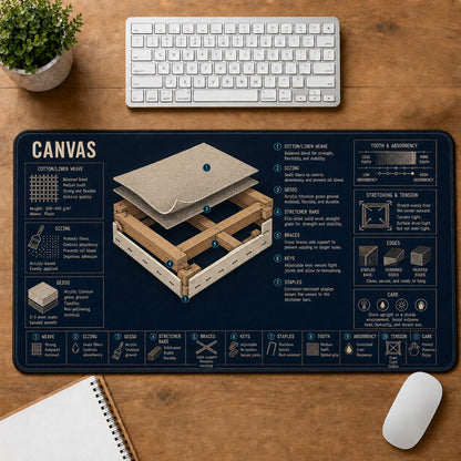 Painting Canvas Desk Mat | 5To9Vibe