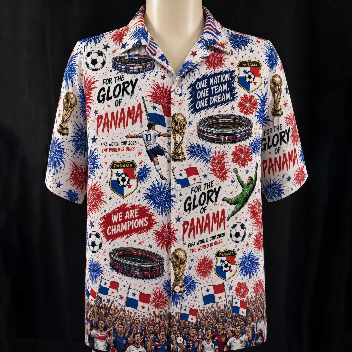 All Teams World Cup 2026 Champion USA Football Soccer Unisex Button-Up Hawaiian Shirt For Men & Women