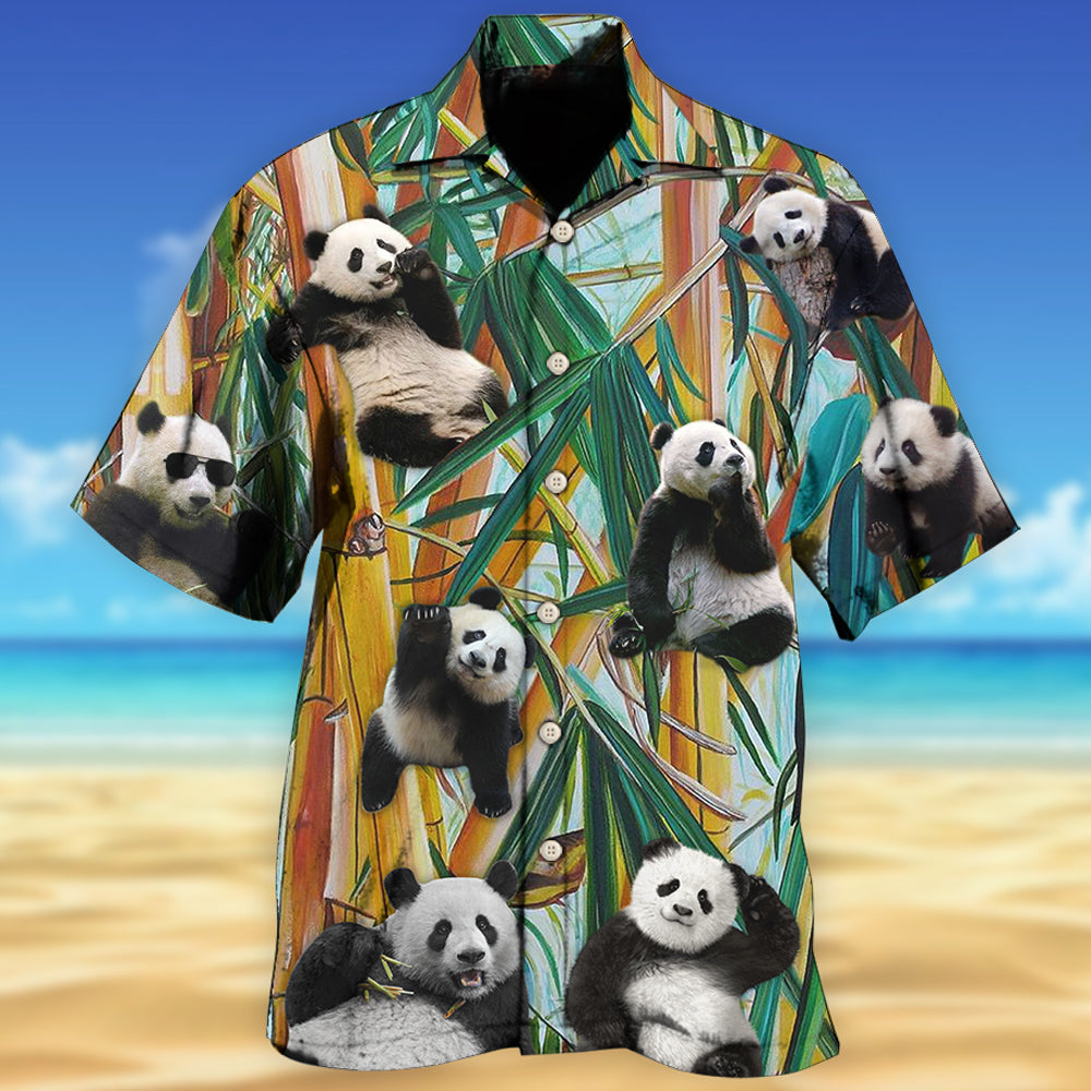 Panda Cute Panda Play Alone - Hawaiian Shirt 