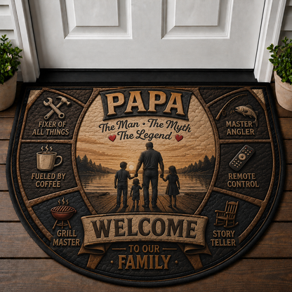 Bless This Home Doormat - Rustic Floral & House Welcome Mat - 5to9vibe