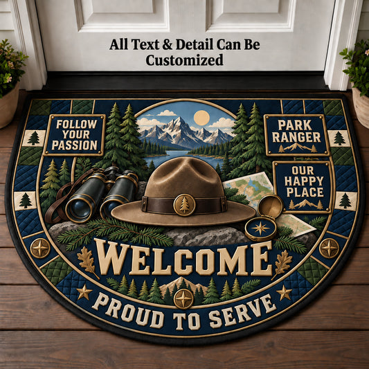 Park Ranger Personalized Half Round Mat | 5To9Vibe