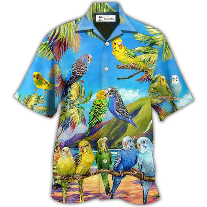 Hawaiian Shirt / Adults / S Parrot Budgie Parrot Beautiful Landscape - Hawaiian Shirt 