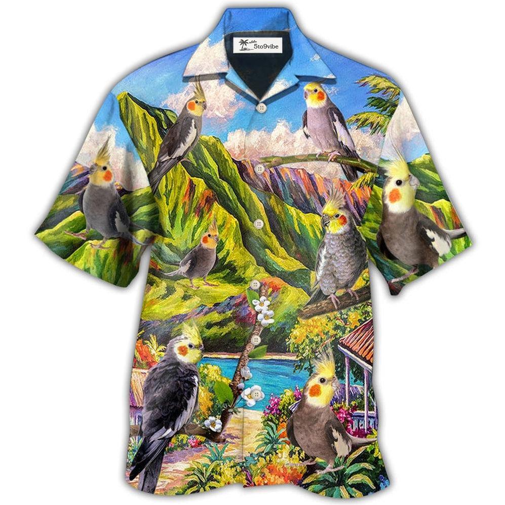 Hawaiian Shirt / Adults / S Parrot Cockatiel Beautiful Landscape - Hawaiian Shirt 
