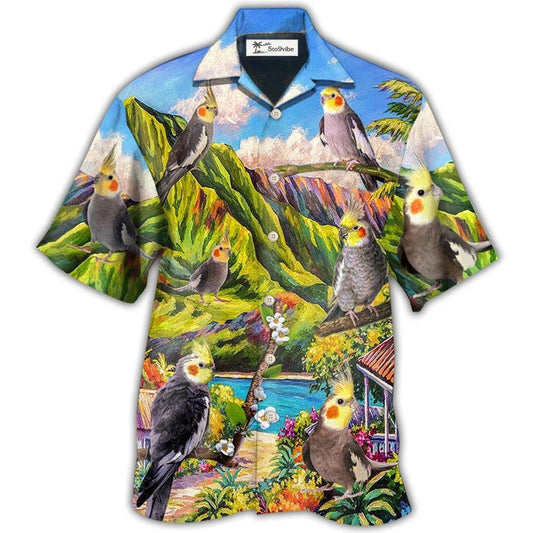 Hawaiian Shirt / Adults / S Parrot Cockatiel Beautiful Landscape - Hawaiian Shirt 
