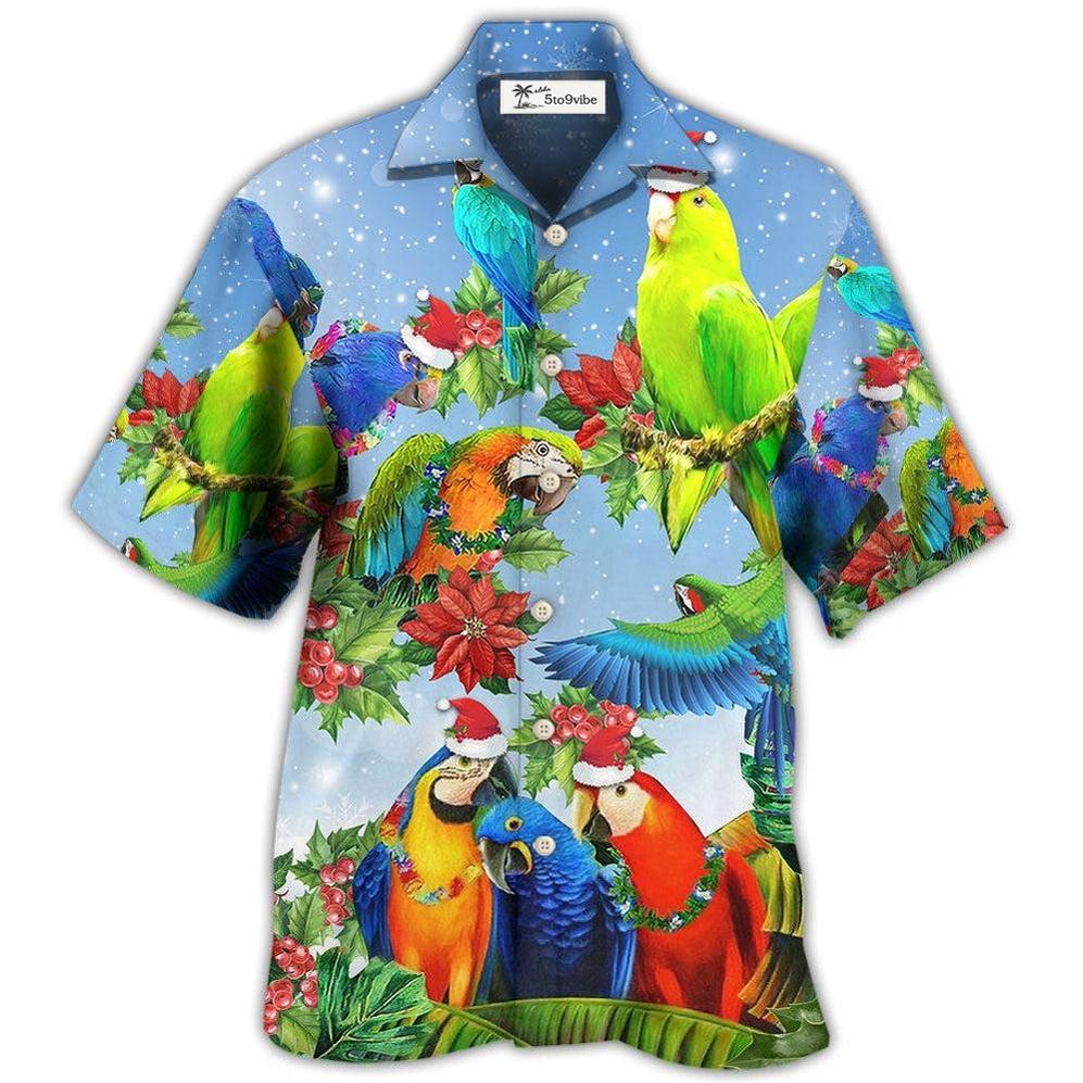 Hawaiian Shirt / Adults / S Parrot Couple Merry Christmas - Hawaiian Shirt 