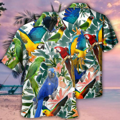 Parrot Tropical Leaf - Hawaiian shirt 