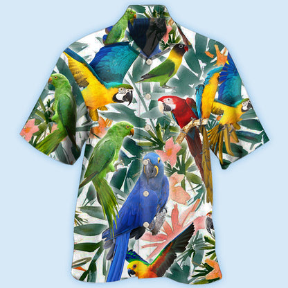 Parrot Tropical Leaf - Hawaiian shirt 