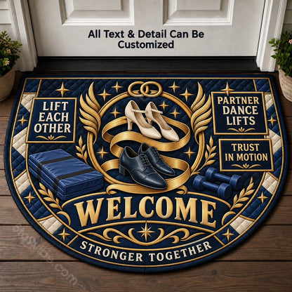 Partner Dance Lifts Personalized Half Round Mat | 5To9Vibe