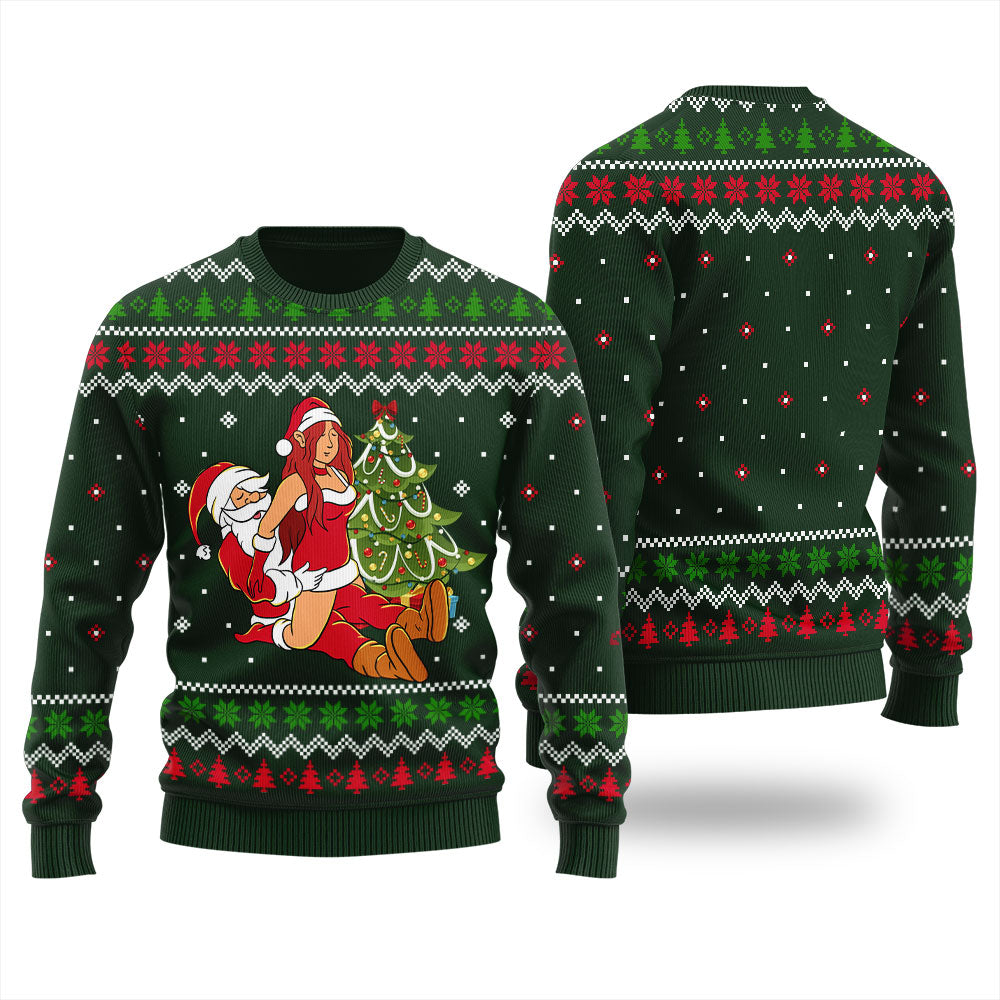 Party By The Tree Sexy Santa Women's Ugly Christmas Sweater