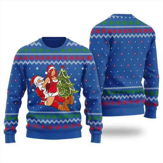 Party By The Tree Sexy Santa Women's Ugly Christmas Sweater