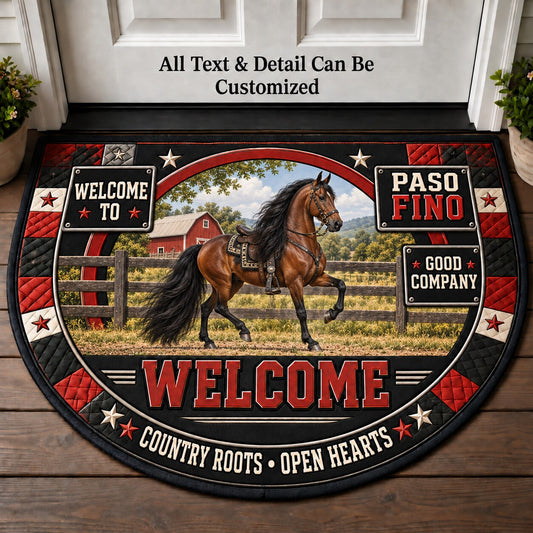 Paso Fino Personalized Half Round Mat | 5To9Vibe