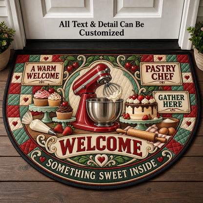 Pastry Chef Personalized Half Round Mat | 5To9Vibe