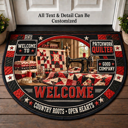 Patchwork Quilter Personalized Half Round Mat | 5To9Vibe