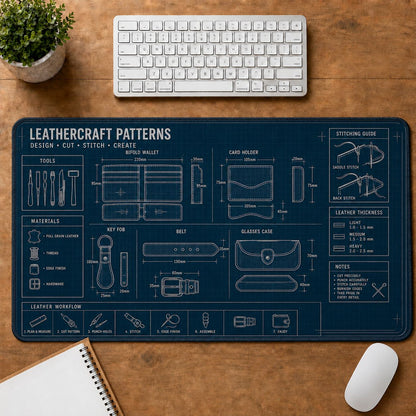 Leathercraft Patterns Handcraft Technical Guide Desk Mat | 5To9Vibe