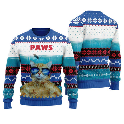 Paws Christmas Sweater Mens Funny