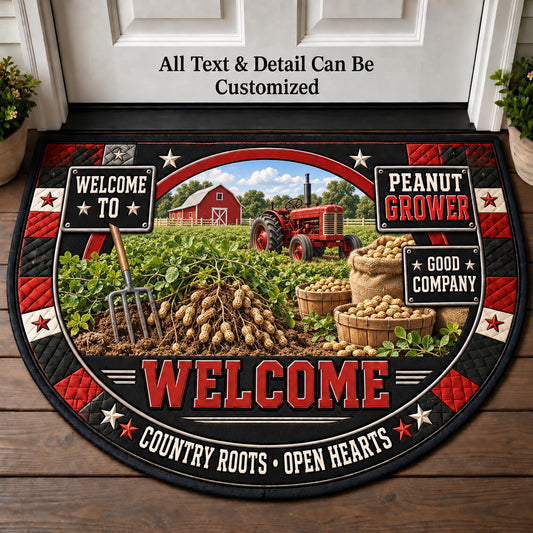 Peanut Grower Personalized Half Round Mat | 5To9Vibe