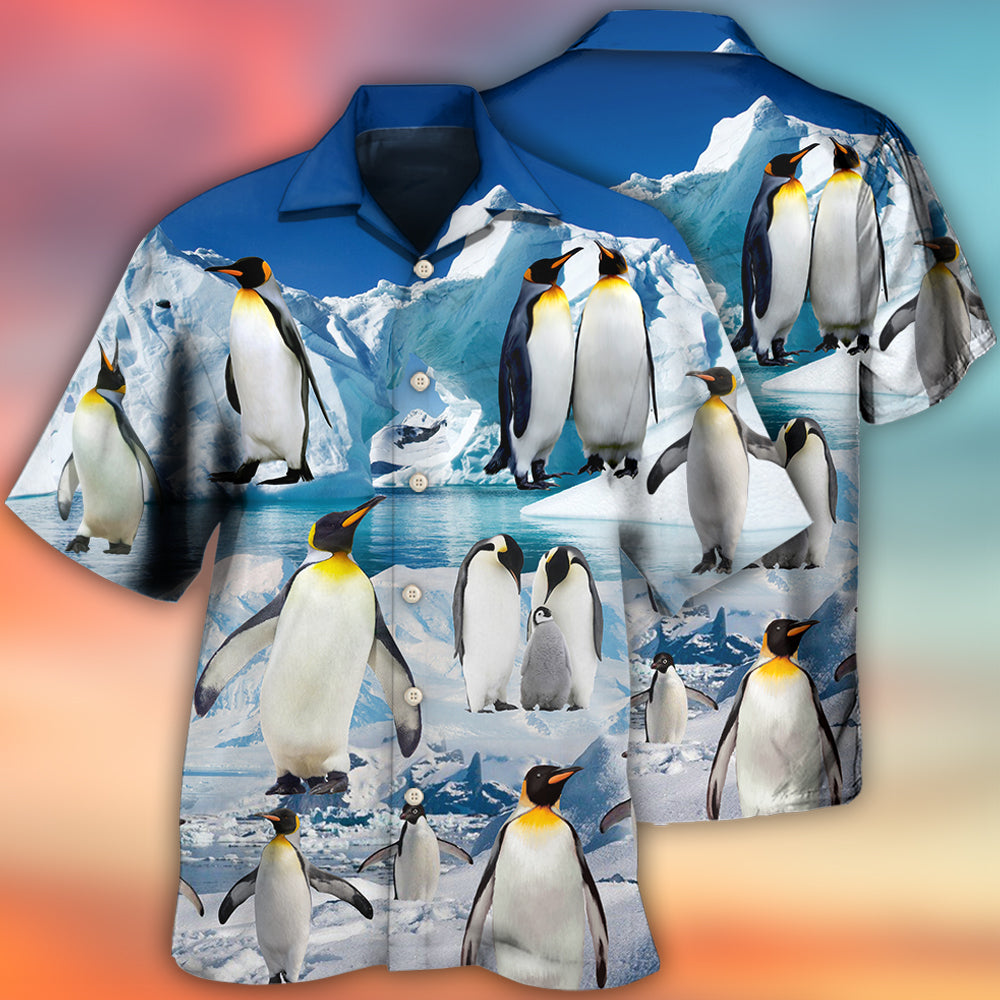 Penguin Cute Style In Snow - Hawaiian Shirt 