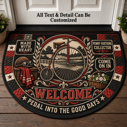 Penny-Farthing Collector Personalized Half Round Mat | 5To9Vibe