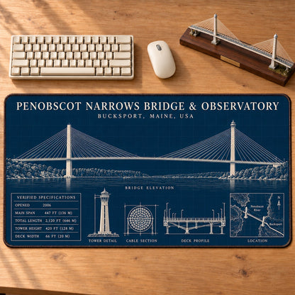 American Iconic Bridges Collection Desk Mat Mouse Pad Trending - 5to9vibe