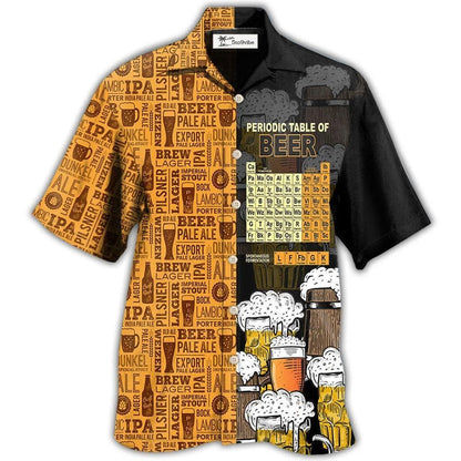 Hawaiian Shirt / Adults / S Beer Periodic Table Of Beer - Hawaiian Shirt 