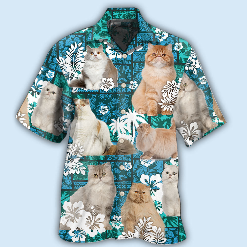 Cat Persian Cat Lover Tropical - Hawaiian Shirt 