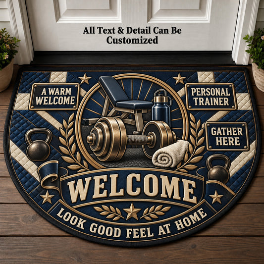 Personal Trainer Personalized Half Round Mat | 5To9Vibe