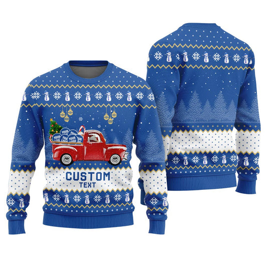 Personalised Logo Car Christmas Sweater Mens