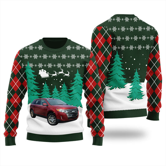 Personalize Car Photo Christmas Sweater