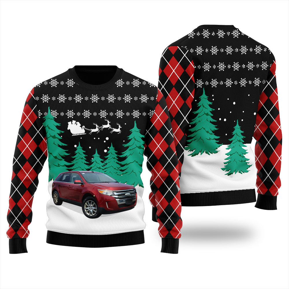 Personalize Car Photo Christmas Sweater