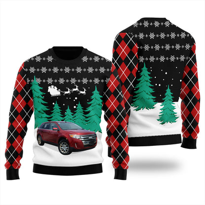 Personalize Car Photo Men's Ugly Sweater