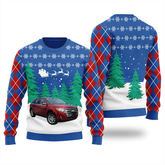 Personalize Car Photo Men's Ugly Sweater