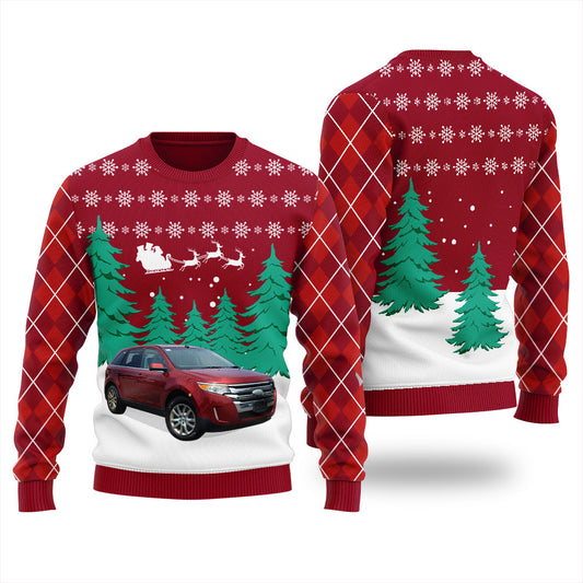 Personalize Car Photo Women's Ugly Sweater