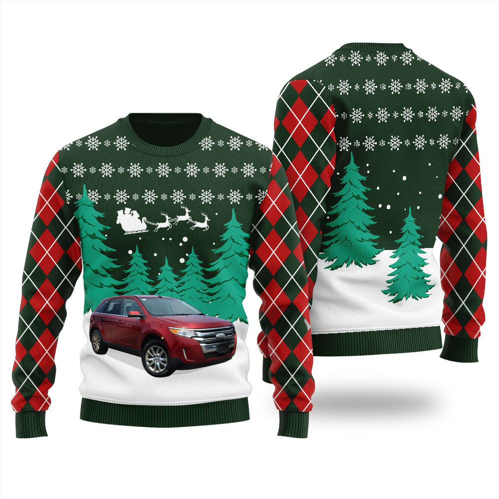 Personalize Car Photo Women's Ugly Sweater