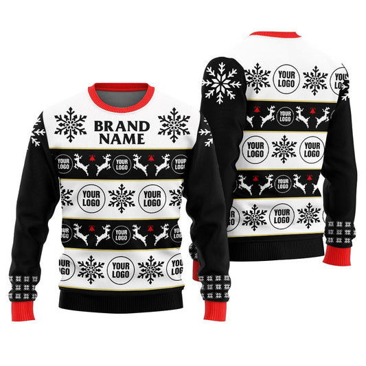 Personalized Brand Name And Logo Christmas Sweater