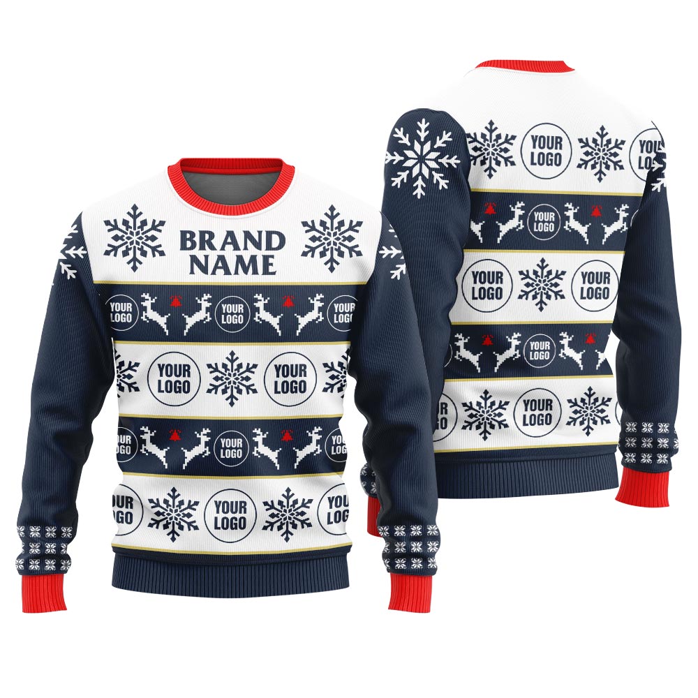Personalized Brand Name And Logo Christmas Sweater
