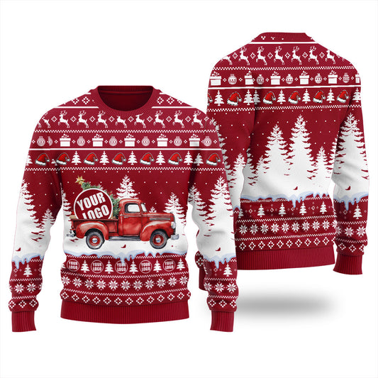 Personalized Car Logo Christmas Sweater For Women