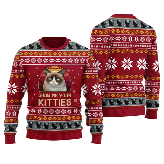 Personalized Cat Christmas Sweater For Women